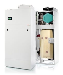 Nilan Compact PC EK9 poistoilmalämpöpumppu - laite avattuna ja kiinni