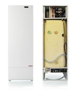 Nilan VGU 250 Sol poistoilmalämpöpumppu, avattuna ja kiinni