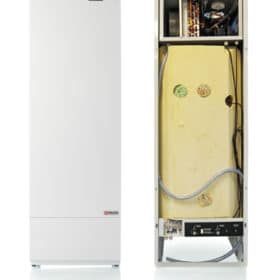 Nilan VGU 250 Sol poistoilmalämpöpumppu, avattuna ja kiinni