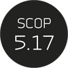 Musta ympyrä tekstillä SCOP 5.17